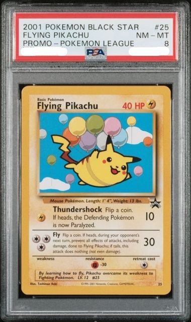 FLYING PIKACHU 25 PSA 8 POKEMON BLACK STAR PROMO POKEMON LEAGUE ENGLISH - Psydeck