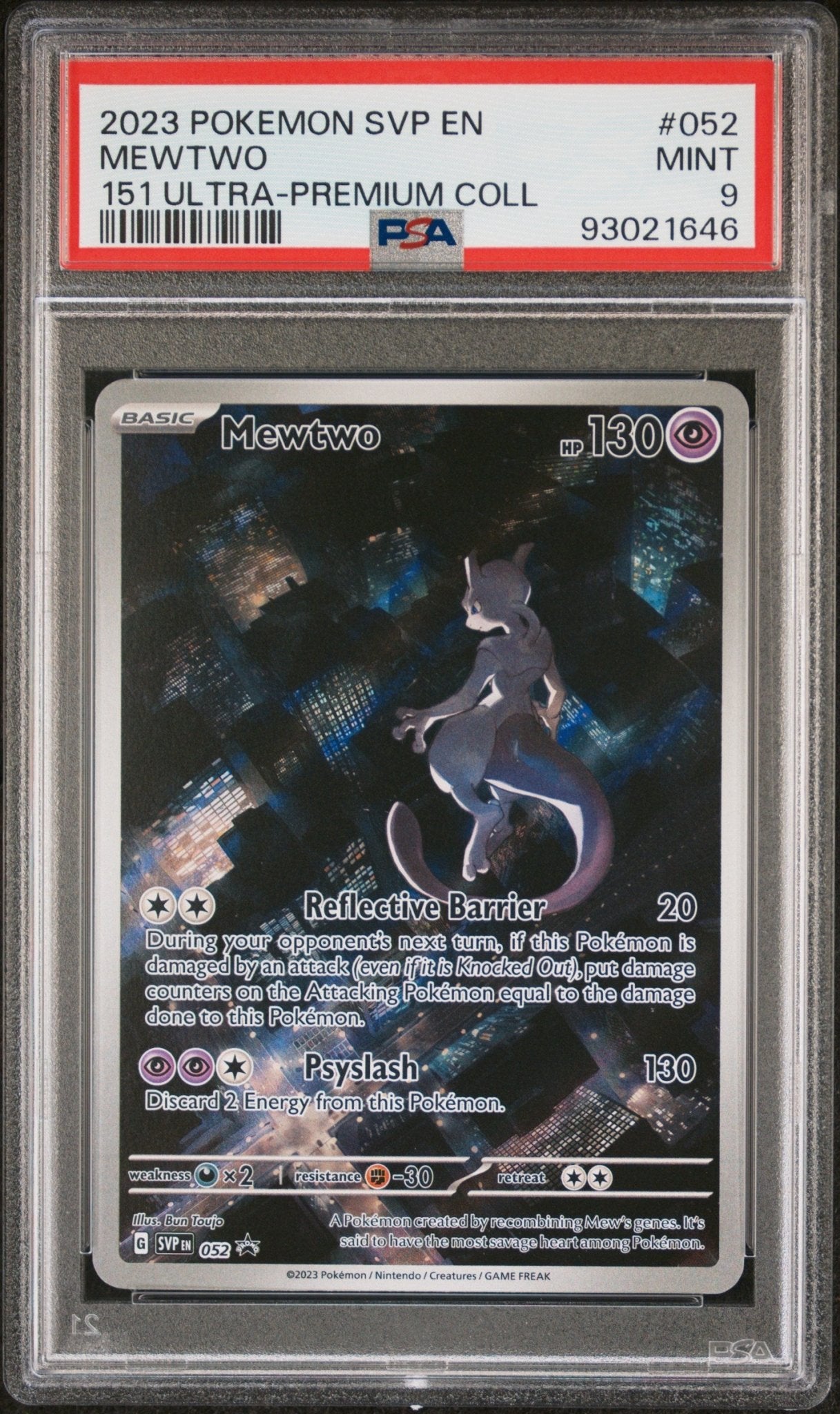 MEWTWO 052 PSA 9 POKEMON SVP EN - SV BLACK STAR PROMO - Psydeck