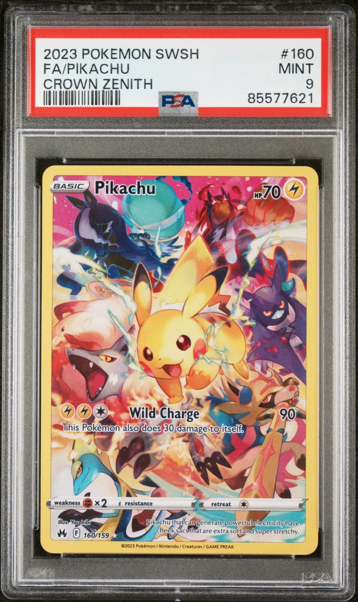 PIKACHU 160 PSA 9 POKEMON SWORD AND SHIELD CROWN ZENITH - Psydeck