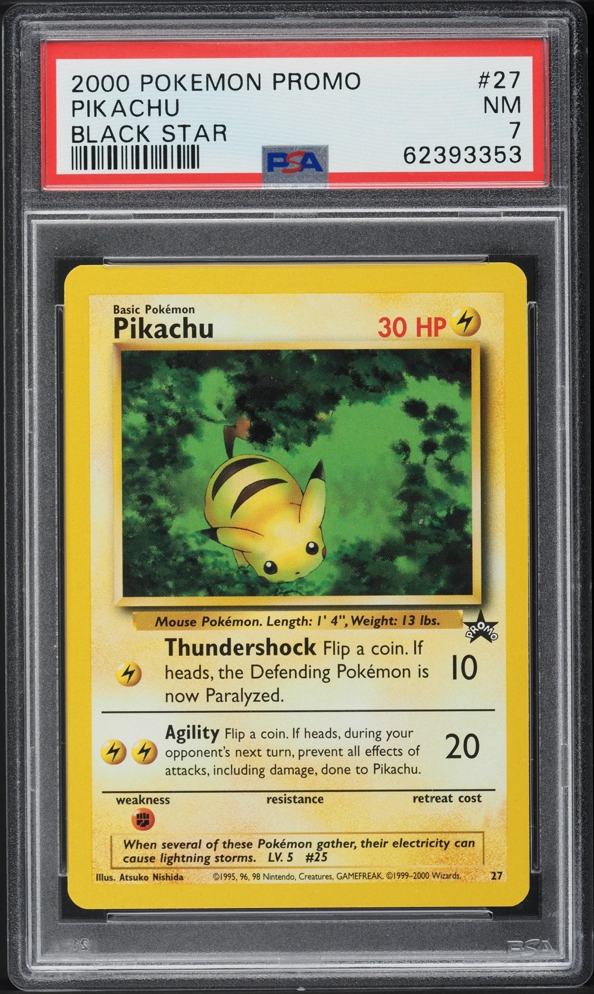 PIKACHU 27 PSA 7 POKEMON PROMO BLACK STAR - Psydeck