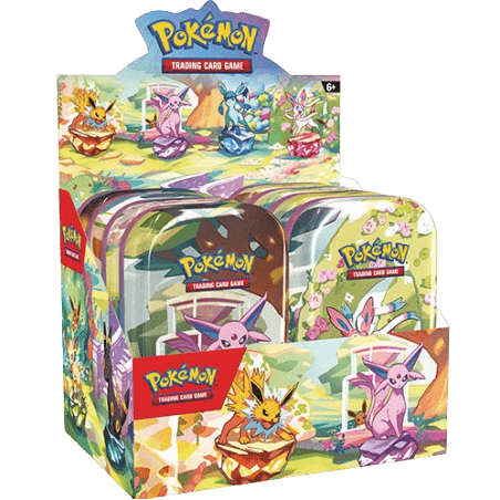 Pokemon Scarlet & Violet - 8x Prismatic Evolutions Mini Tin Display Bundle - Psydeck