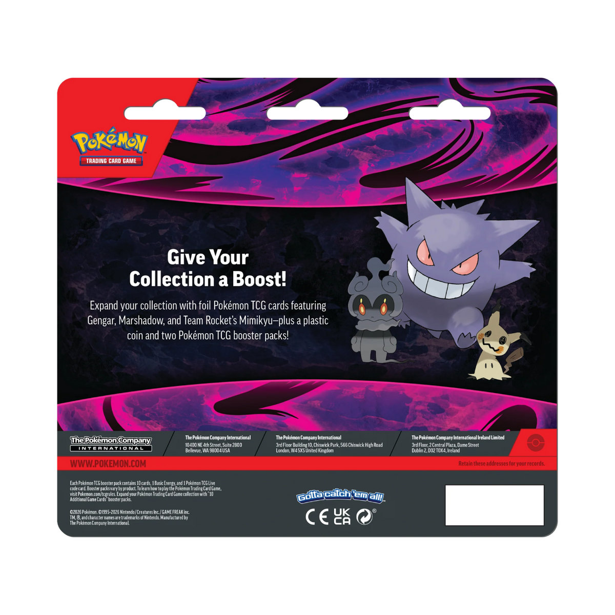 Enhanced 2 Pack Blister - Gengar, Mimikyu e Marshadow