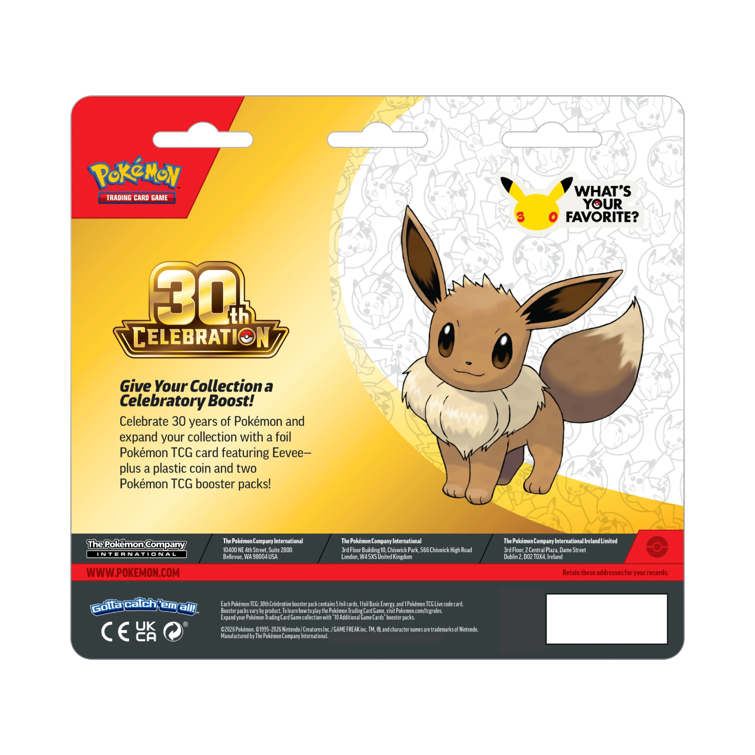 30th Celebration 2-Pack Blister Eevee