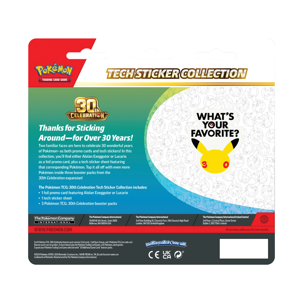 30th Celebration Tech Sticker Collection Alolan Exeggutor