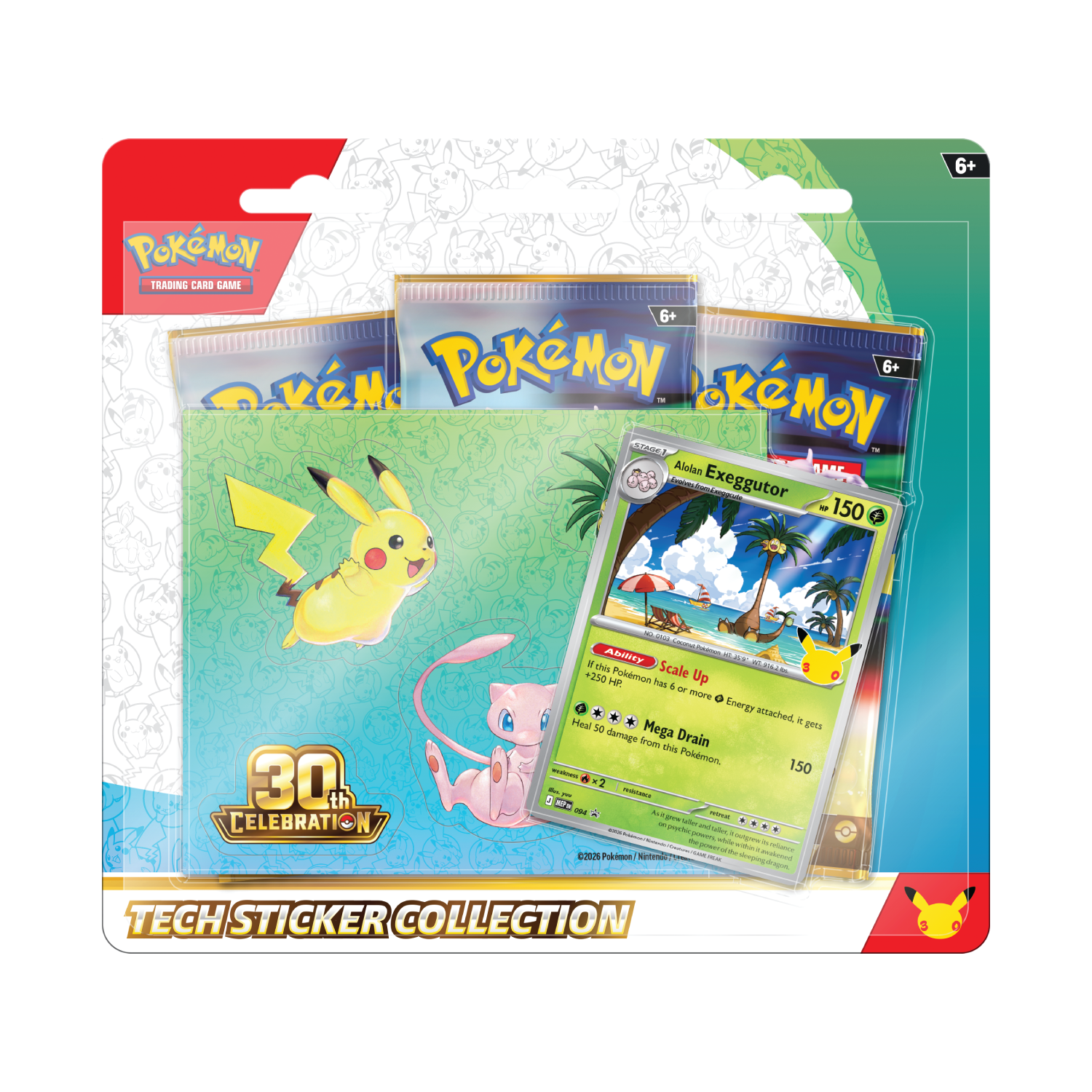 30th Celebration Tech Sticker Collection Alolan Exeggutor - Psydeck