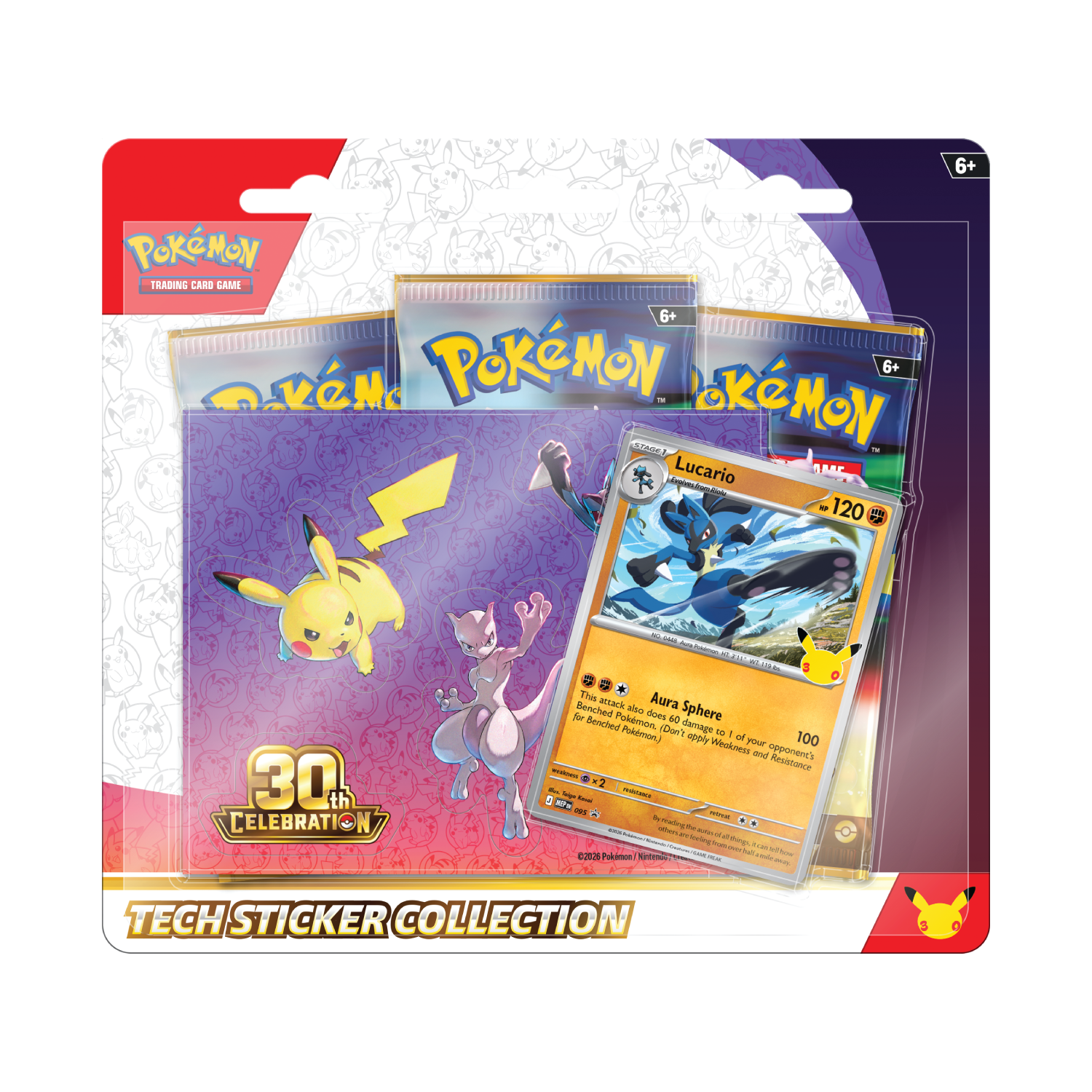 30th Celebration Tech Sticker Collection Lucario - Psydeck