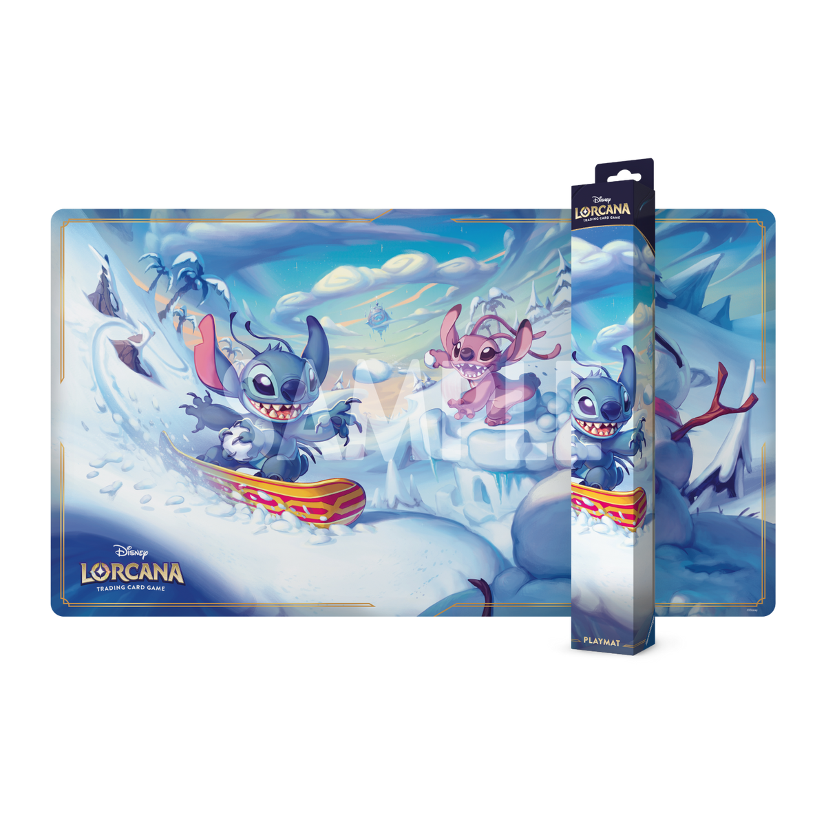 Disney Lorcana Stitch and Angel in Winterspell Playmat S14 (Hyperia City)