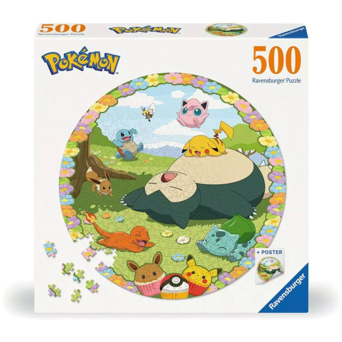 Puzzle Redondo Blooming Pokémon 500 Peças Ravensburger