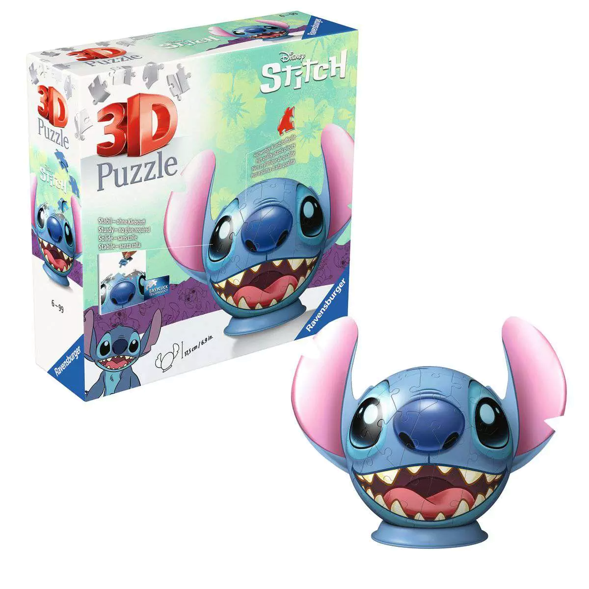 Puzzle 3D Stitch com Orelhas 72 Peças Ravensburger - imagem 4