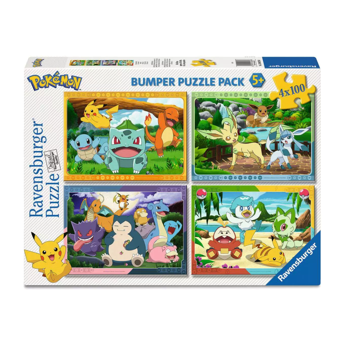 Puzzle Pokémon 4x100 Peças Ravensburger