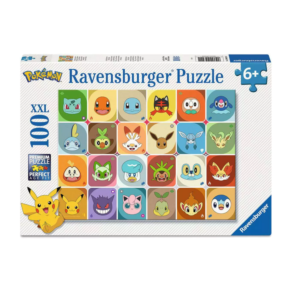 Puzzle Pokémon Faces 100 Peças XXL Ravensburger