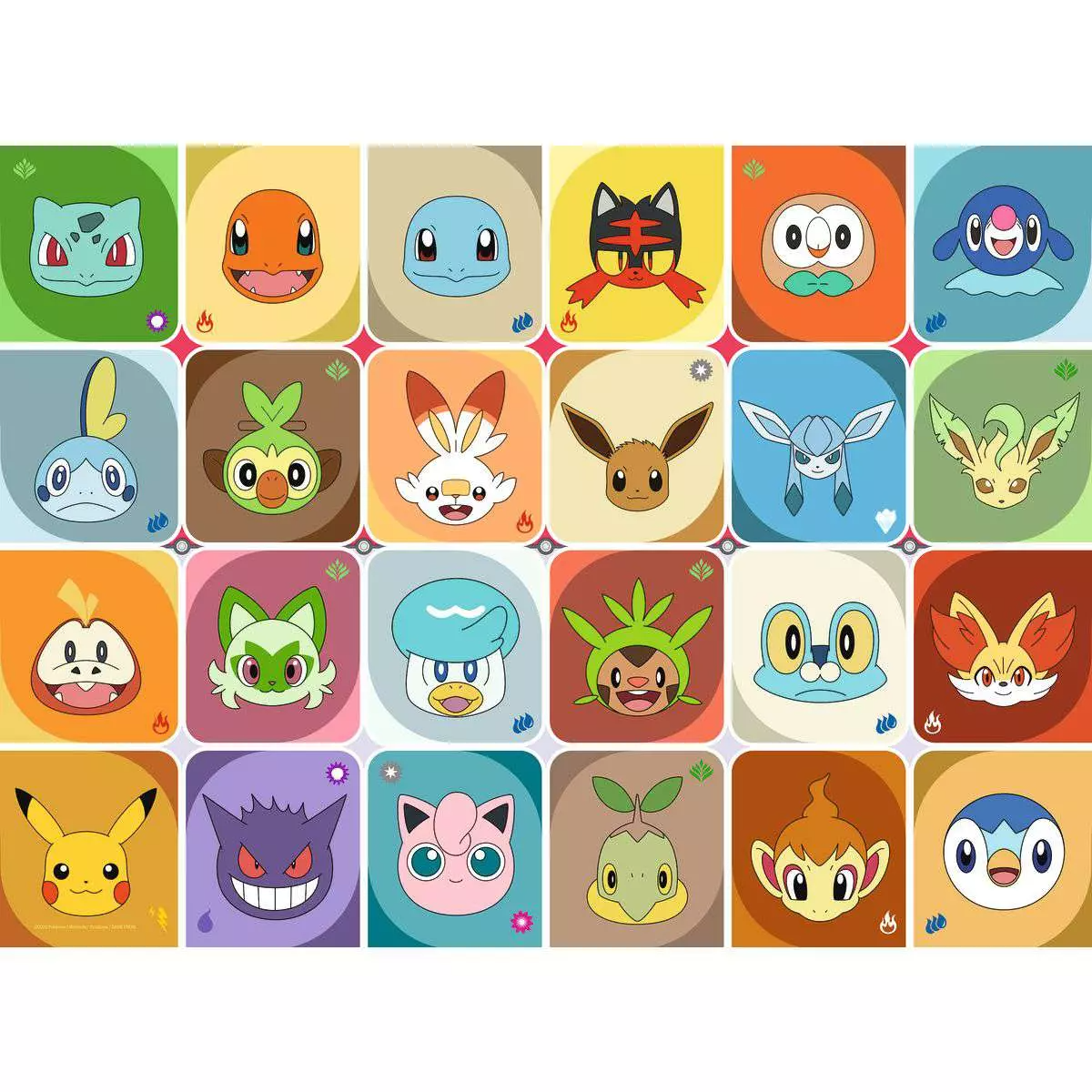 Puzzle Pokémon Faces 100 Peças XXL Ravensburger - imagem 2
