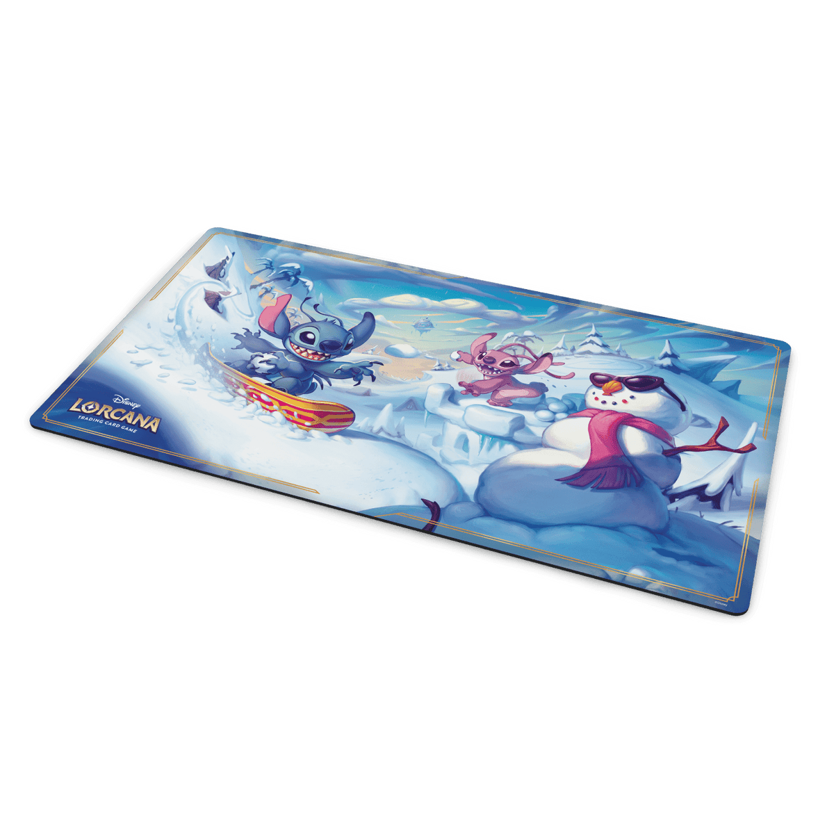Disney Lorcana Stitch and Angel in Winterspell Playmat S14 (Hyperia City) - Psydeck
