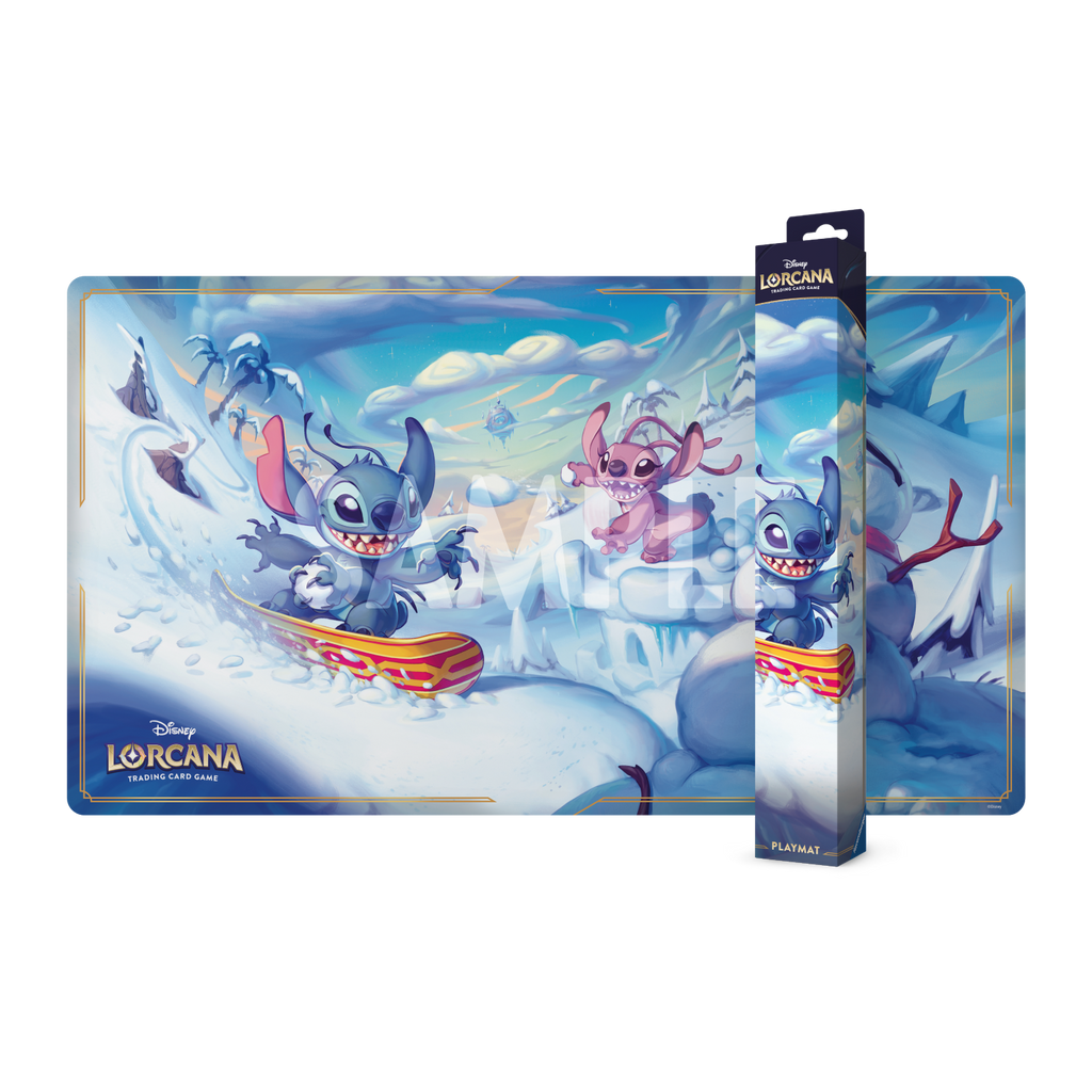 Disney Lorcana Stitch and Angel in Winterspell Playmat S14 (Hyperia City) - Psydeck