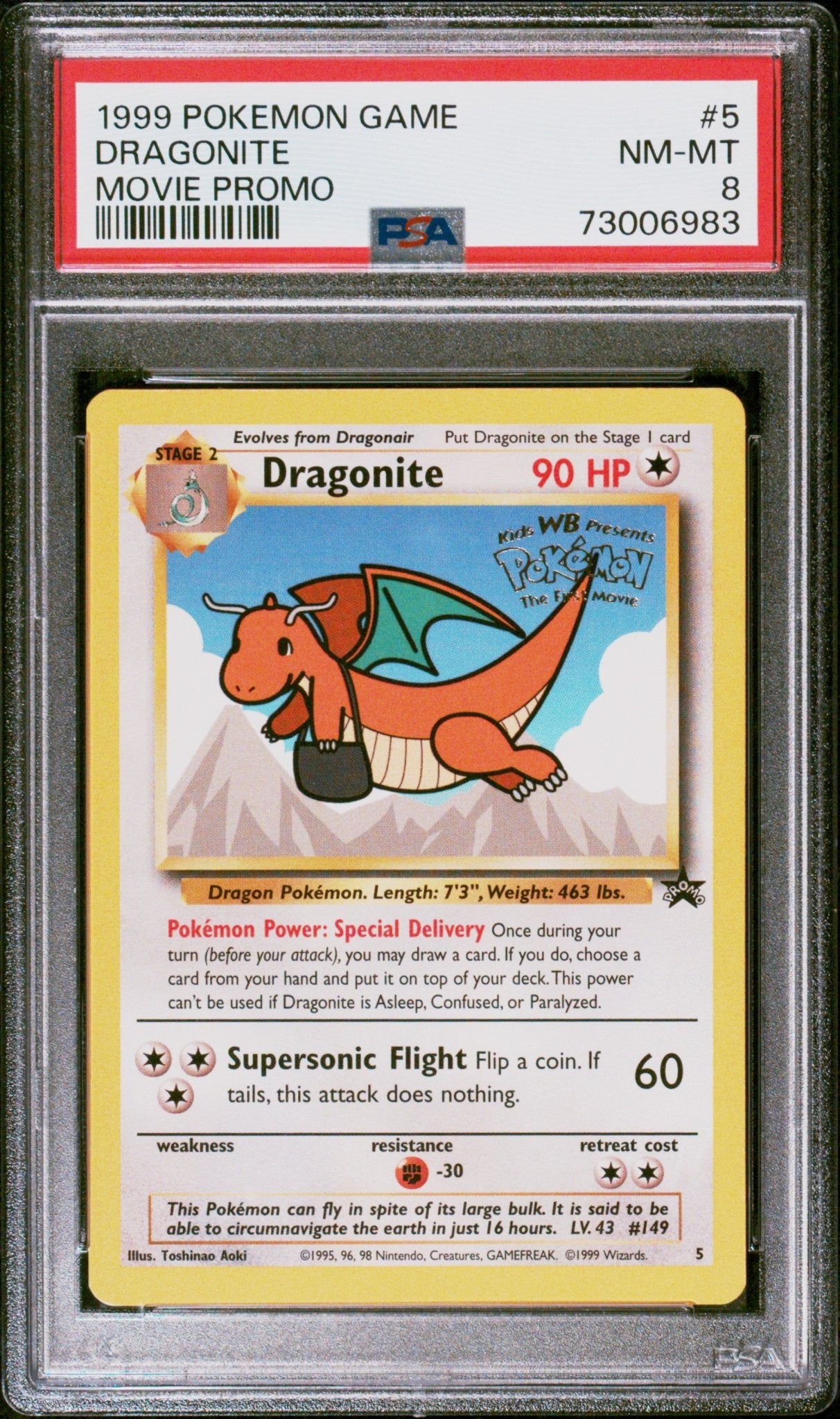 Dragonite 5 PSA 8 Pokemon Game Movie - Psydeck