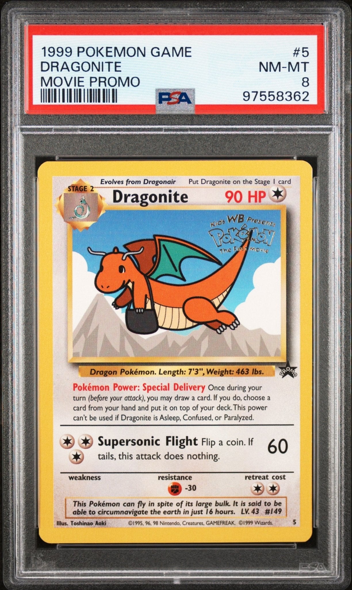 Dragonite 5 PSA 8 Pokemon Game Movie - Psydeck