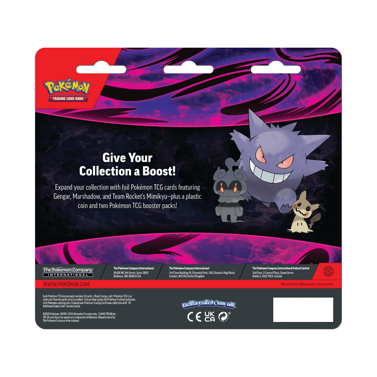 Enhanced 2 Pack Blister - Gengar, Mimikyu e Marshadow - Psydeck