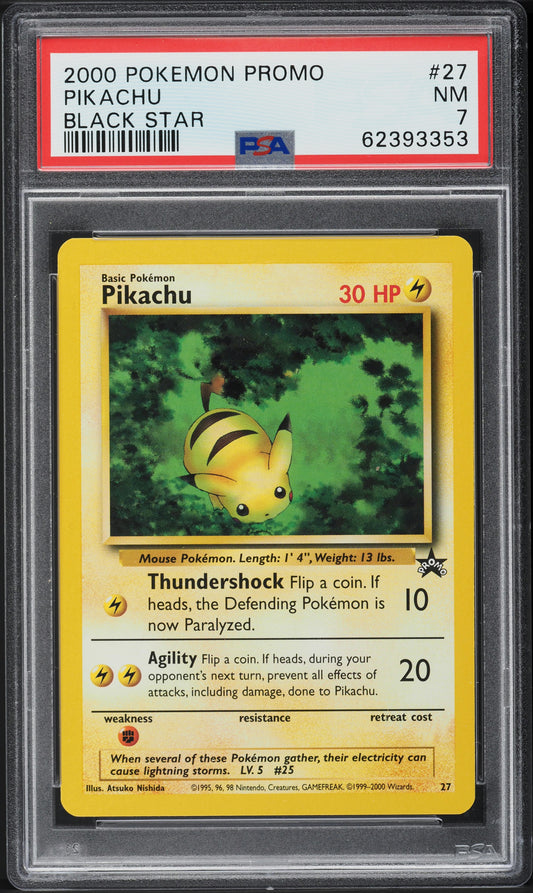 PIKACHU 27 PSA 7 POKEMON PROMO BLACK STAR