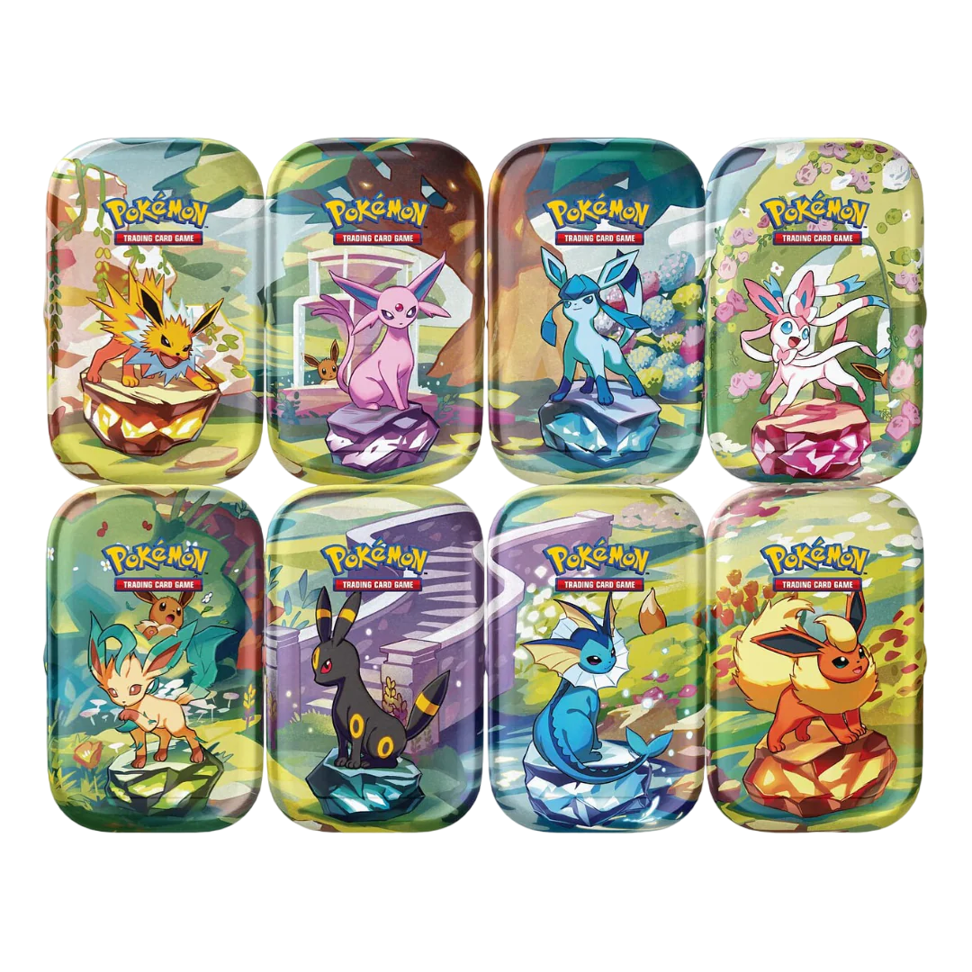 Pokemon Scarlet & Violet - 8x Prismatic Evolutions Mini Tin Display Bundle