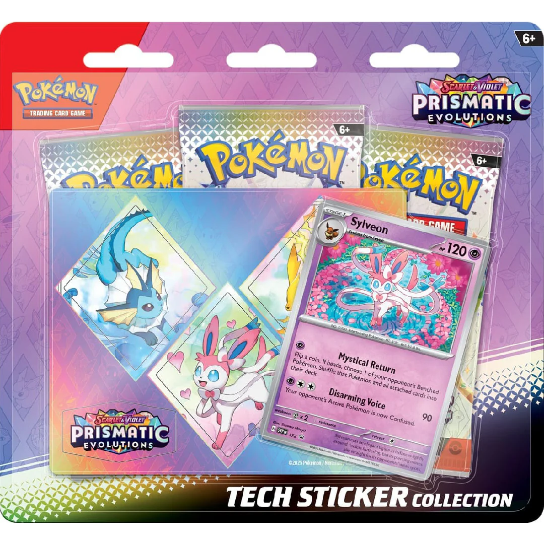 Pokemon Scarlet & Violet - Prismatic Evolutions Sylveon Tech Sticker Collection