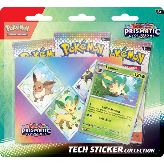 Pokemon Scarlet & Violet - Prismatic Evolutions Leafeon Tech Sticker Collection