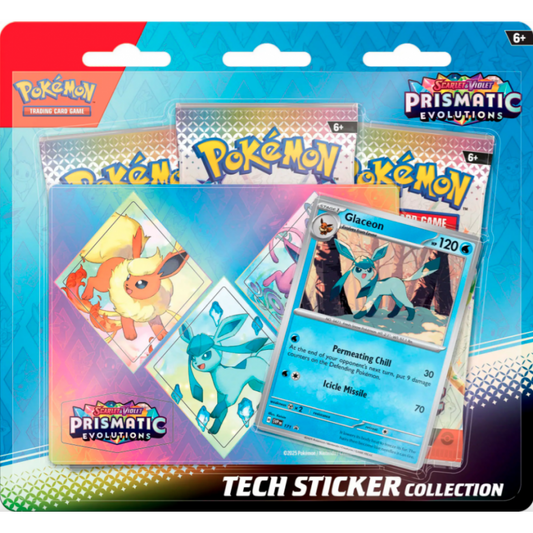 Pokemon Scarlet & Violet - Prismatic Evolutions Glaceon Tech Sticker Collection