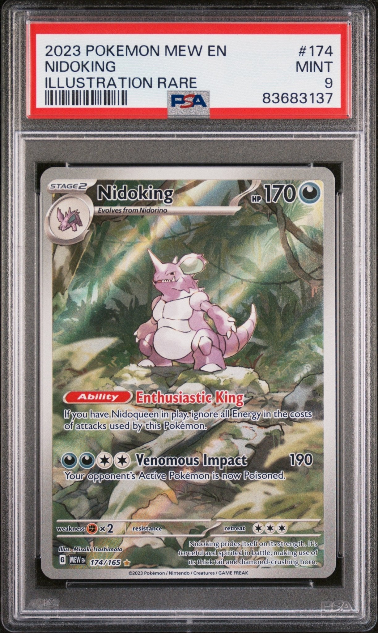 NIDOKING 174 PSA 9 POKEMON MEW EN - 151 - Psydeck