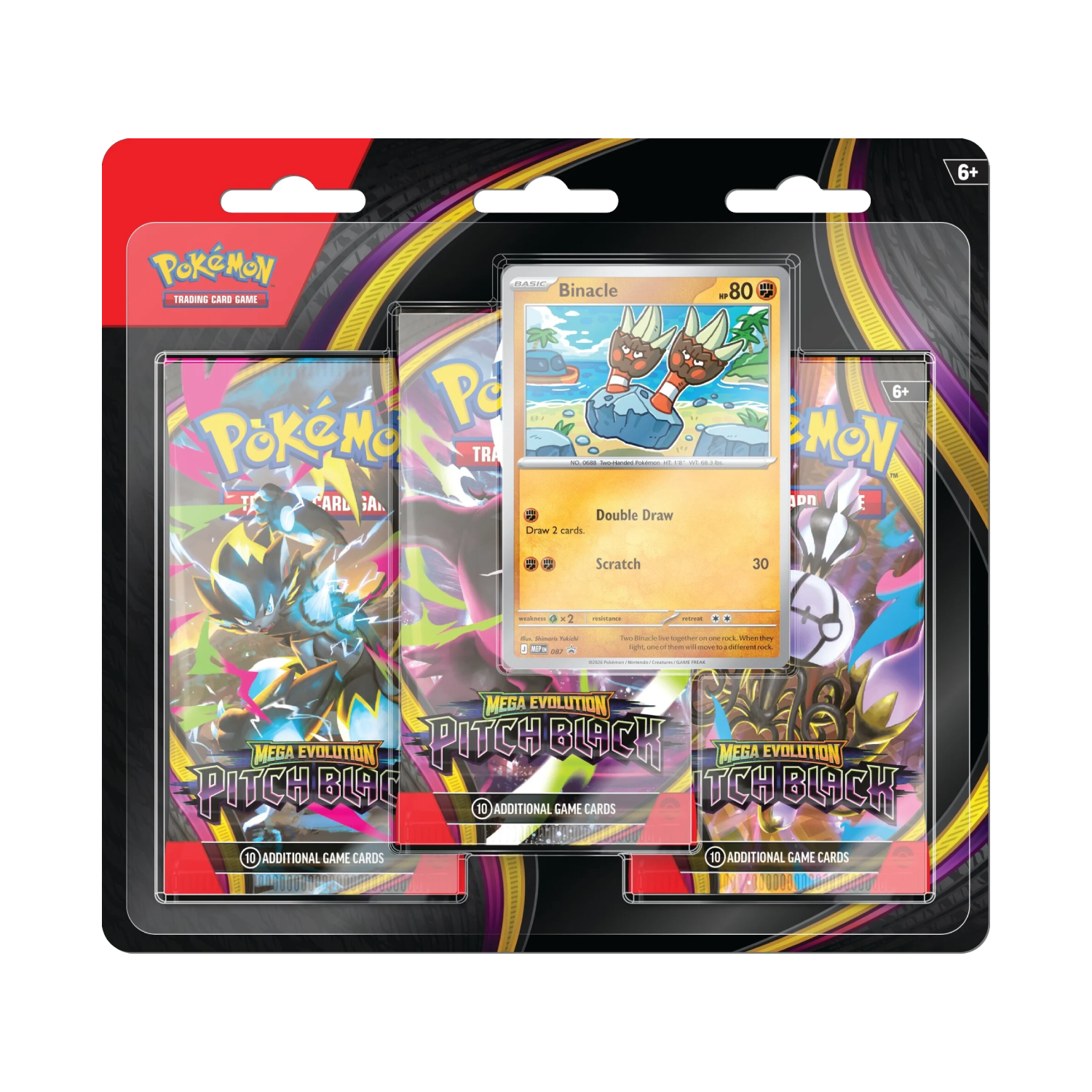 Pitch Black 3 Pack Blister Binacle - Psydeck