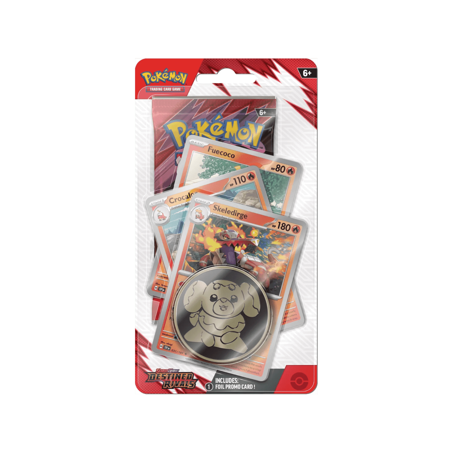 Pokemon Destined Rivals Premium Checklane Blister Skeledirge - Psydeck