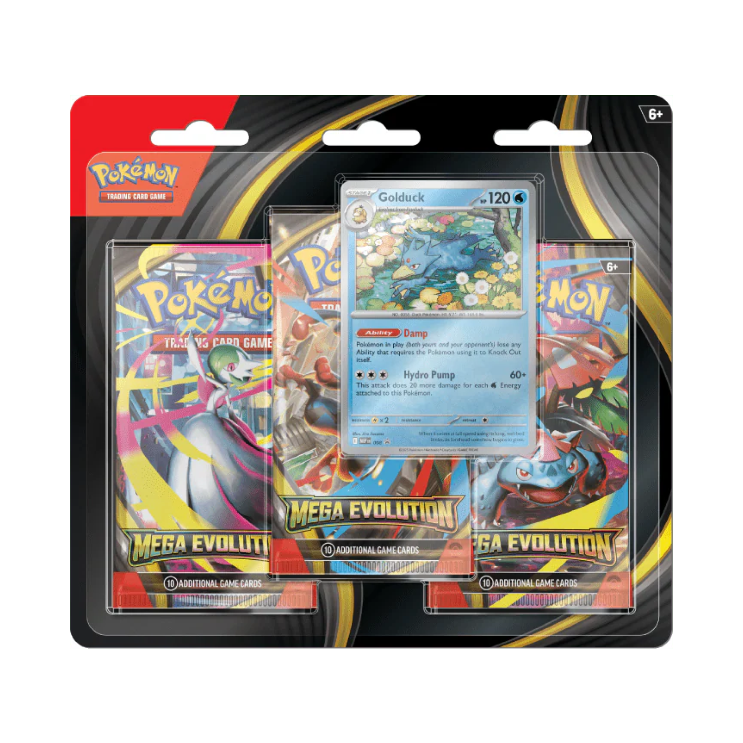 Pokemon ME01 - Mega Evolution 3 Pack Blister Golduck - Psydeck