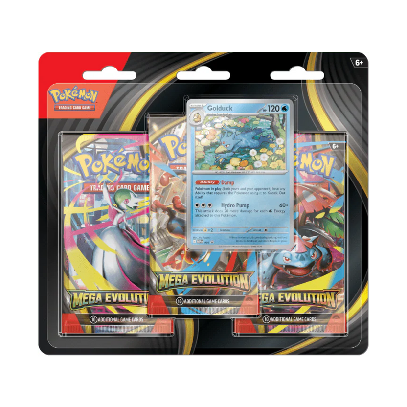 Pokemon ME01 - Mega Evolution 3 Pack Blister Golduck – Psydeck