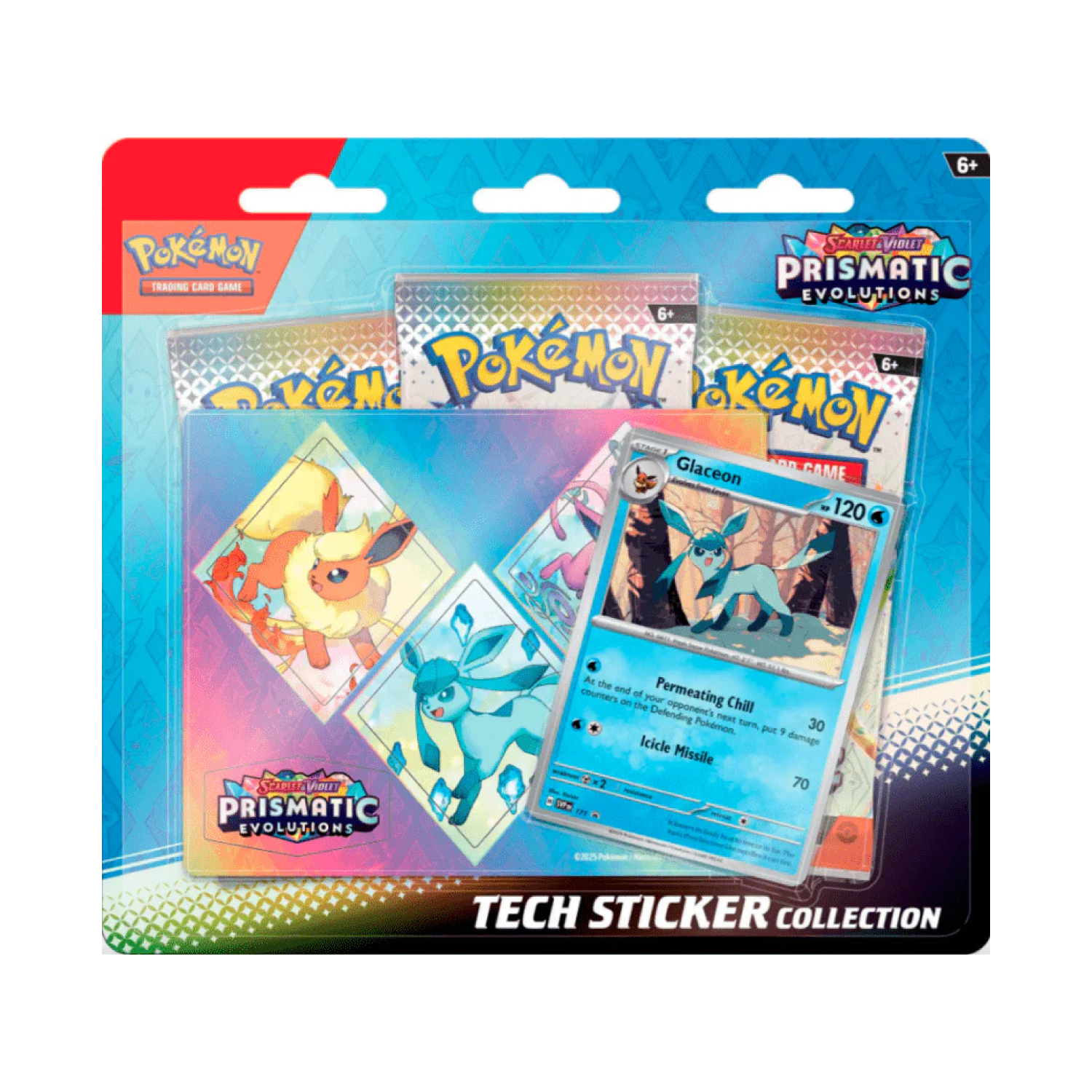 Pokemon Scarlet & Violet - Prismatic Evolutions Glaceon Tech Sticker Collection - Psydeck