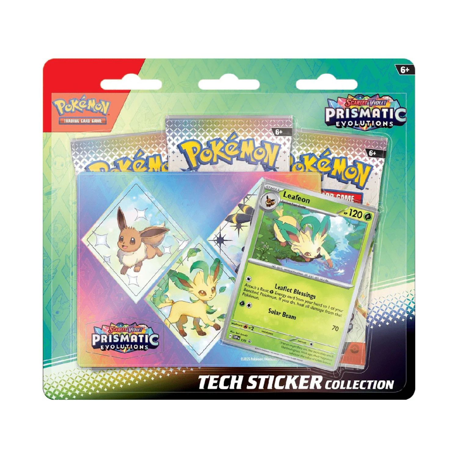 Pokemon Scarlet & Violet - Prismatic Evolutions Leafeon Tech Sticker Collection - Psydeck