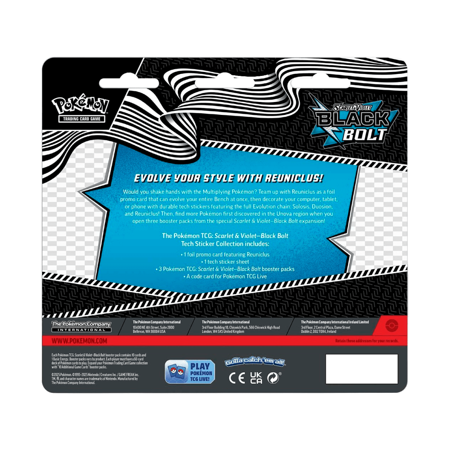 Pokemon SV10.5 - Black Bolt Tech Sticker - Psydeck