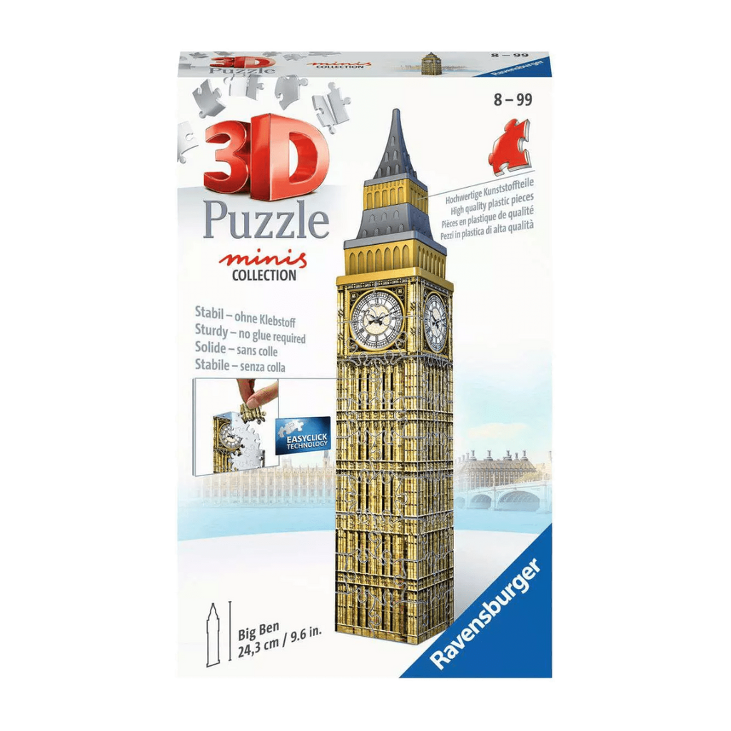 Puzzle 3D Mini Big Ben 54 Peças - Psydeck