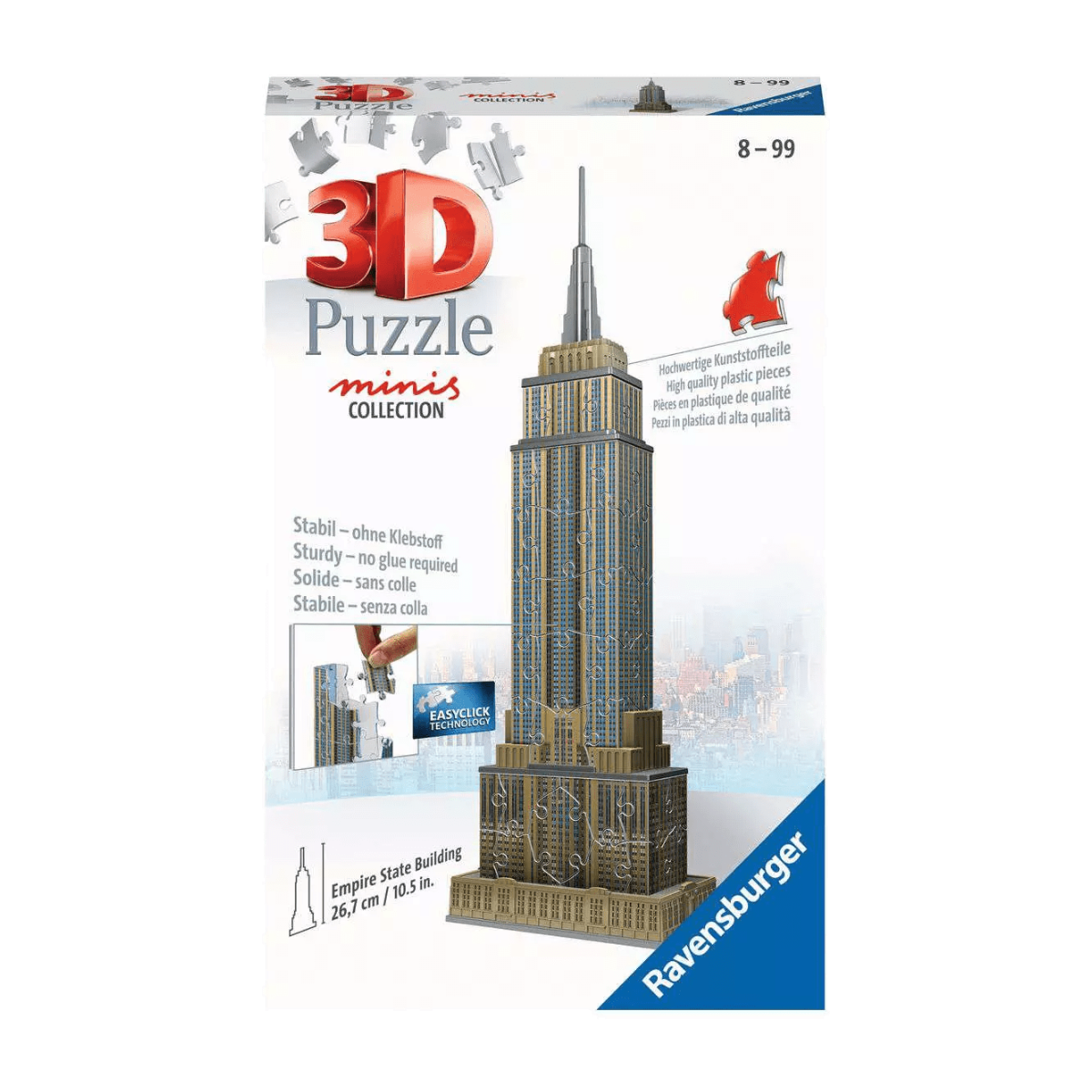 Puzzle 3D Mini Empire State Building 54 Peças - Psydeck