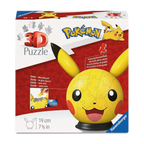 Puzzle 3D Pikachu com Orelhas 72 Peças - Psydeck