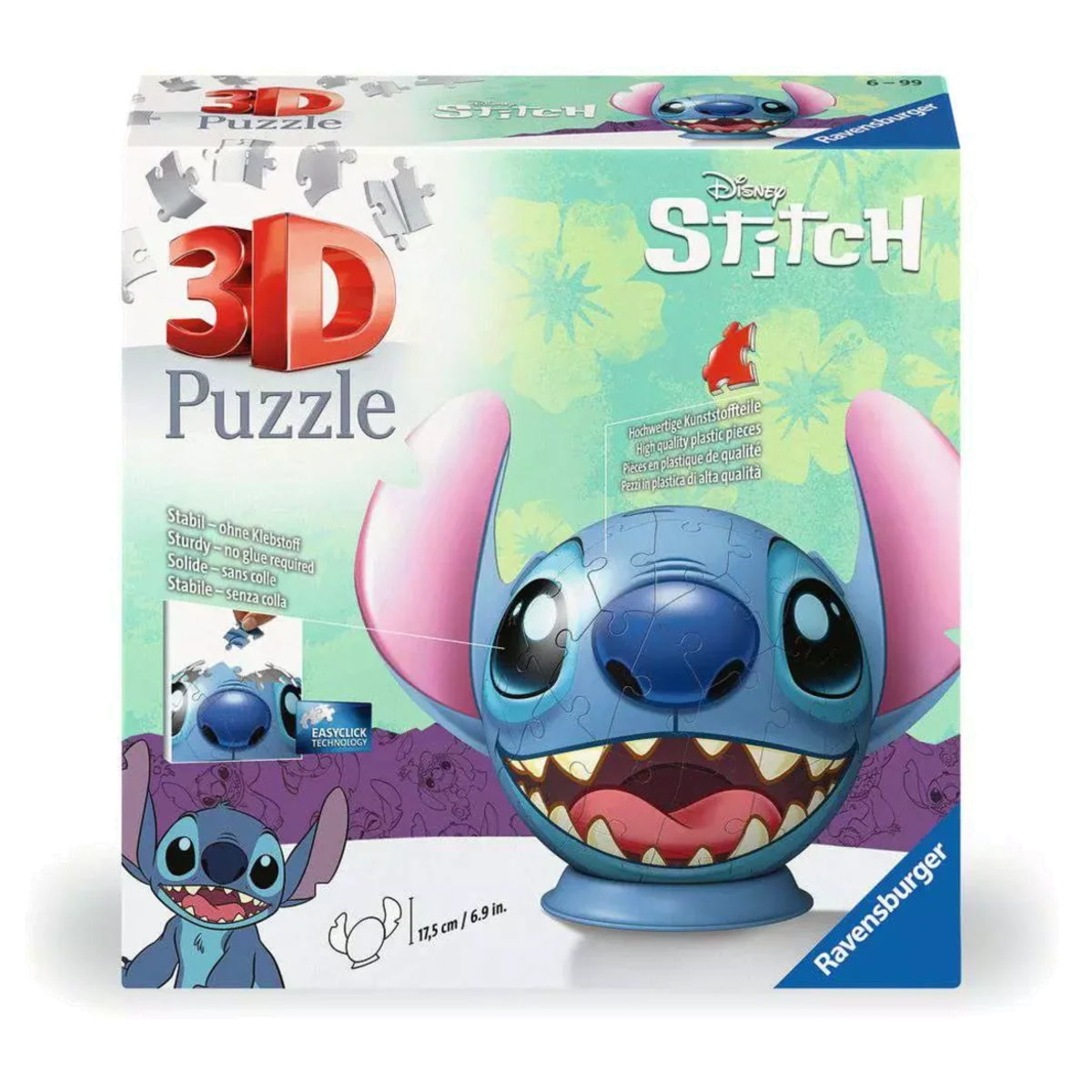 Puzzle 3D Stitch com Orelhas 72 Peças - Psydeck