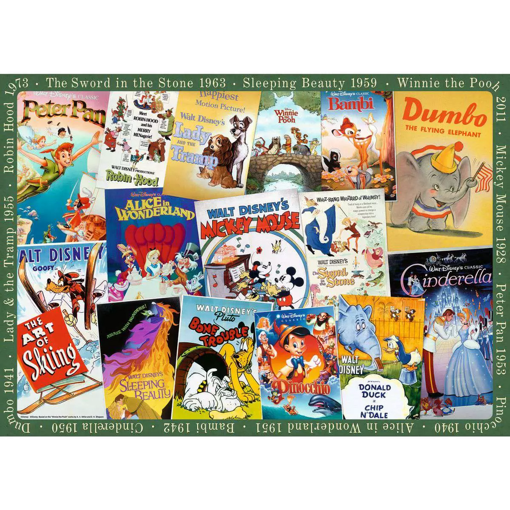 Puzzle Disney Vintage Movie Posters 1000 Peças - Psydeck