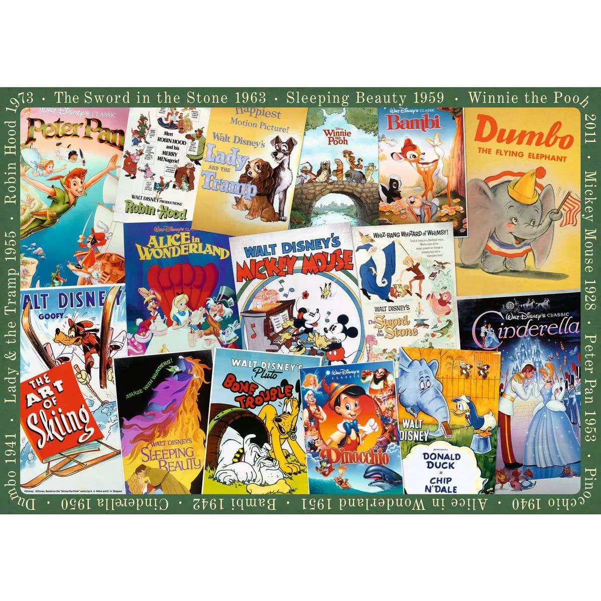 Puzzle Disney Vintage Movie Posters 1000 Peças - Psydeck