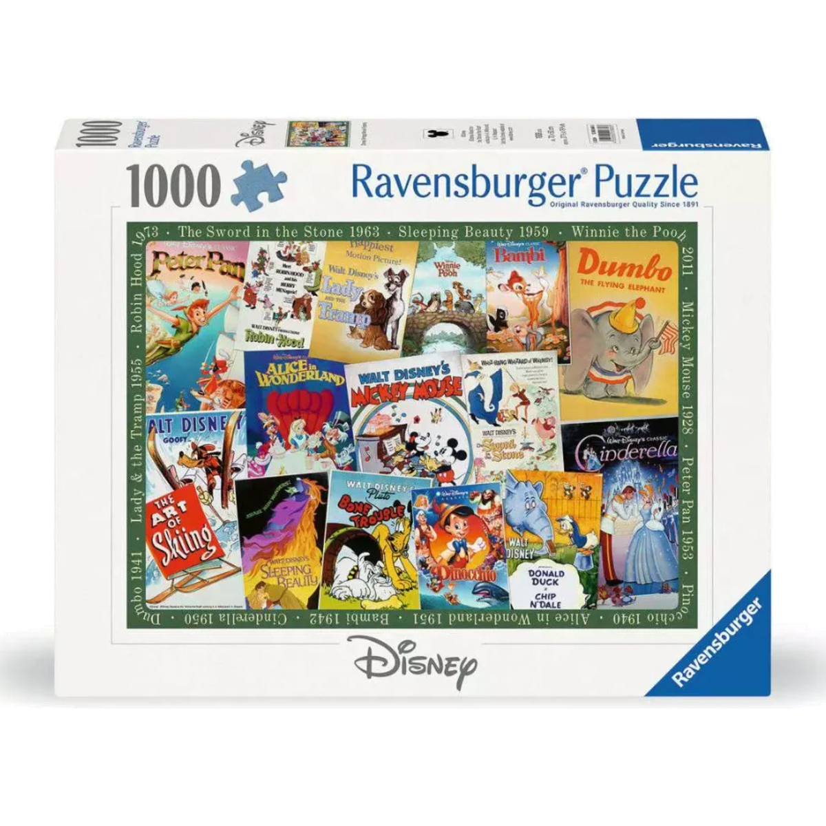 Puzzle Disney Vintage Movie Posters 1000 Peças - Psydeck